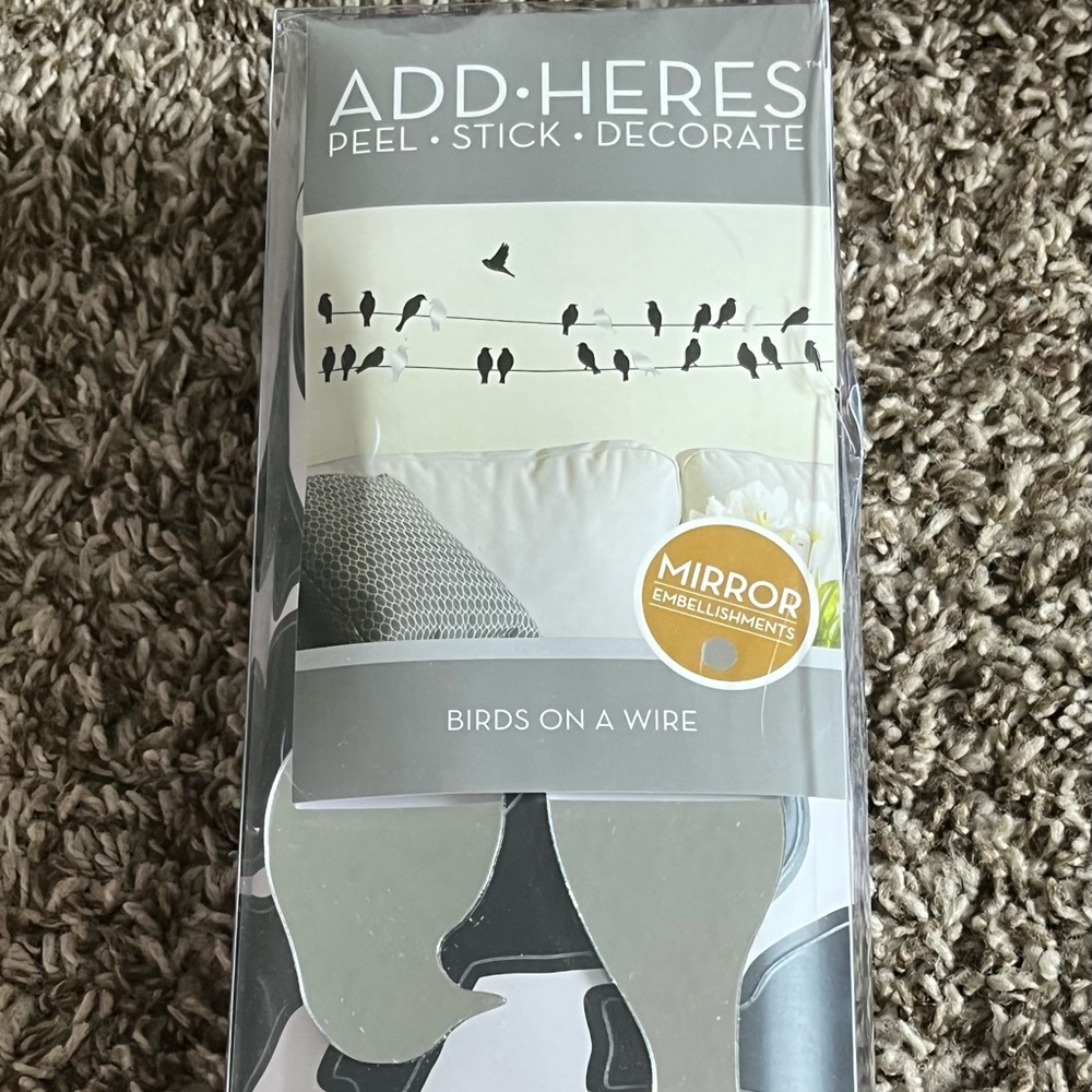 Addheres Adhesive Wall Decor “Birds On A Wire”